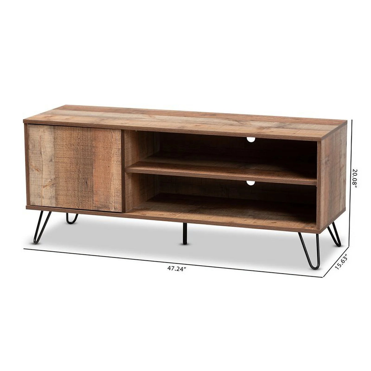 Rustic Oak Wood TV Stand T239880