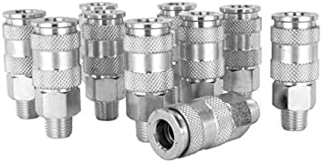 1/4" MNPT High Flow Steel Quick-Connect Coupler Box of 10 D631