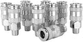 1/4" MNPT High Flow Steel Quick-Connect Coupler Box of 10 D631