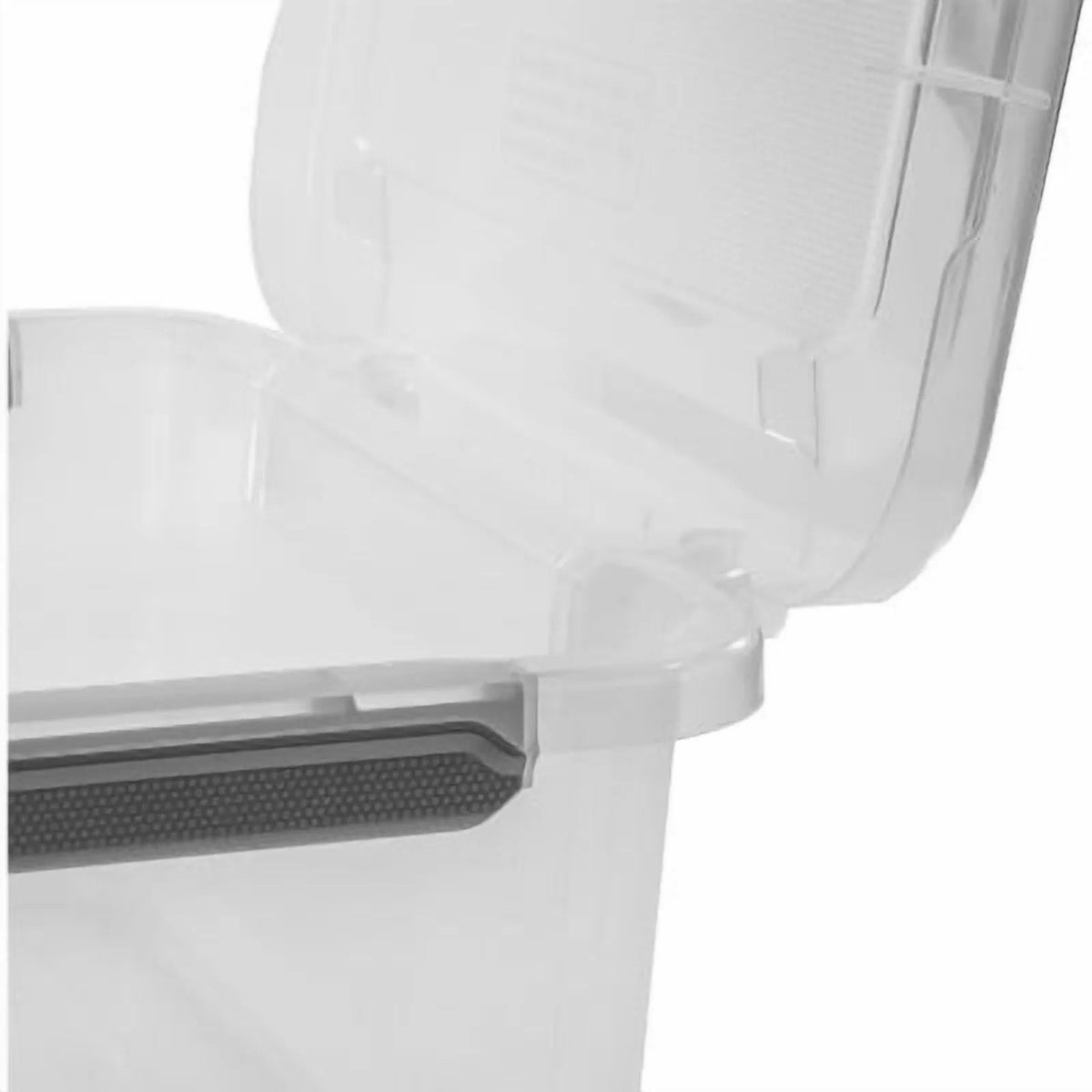 30qt Plastic Storage Tote with Hinged Lid R5018