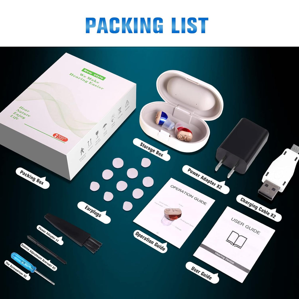Rechargeable Invisible Hearing Aid 2 Pack V418567
