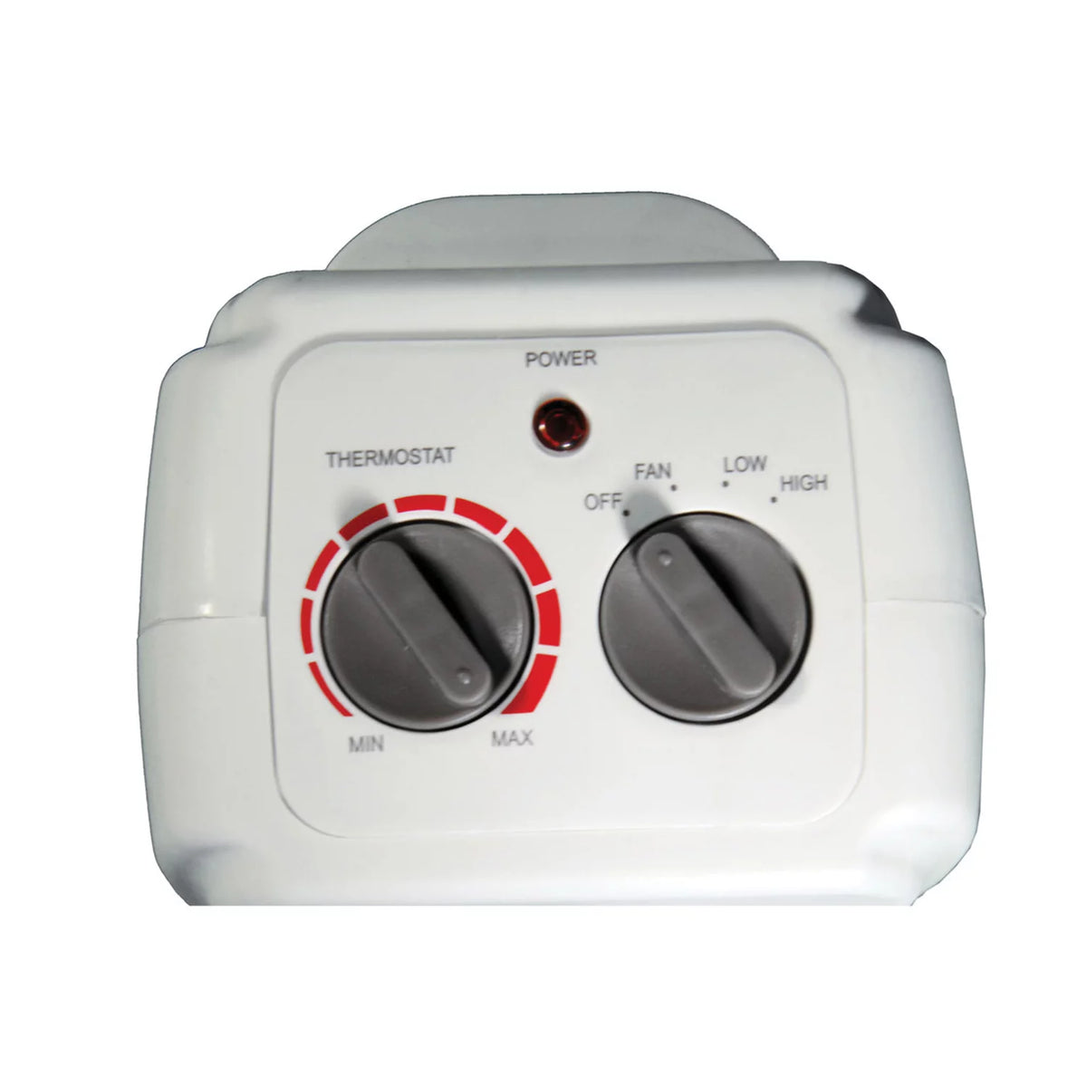 White Portable Oscillating Ceramic Fan Heater with Thermostat W490753