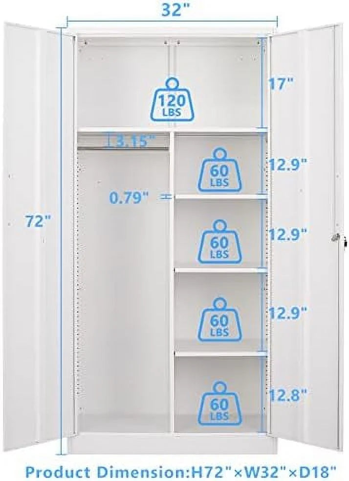 Lockable Metal Lateral File Cabinet with Drawer D594