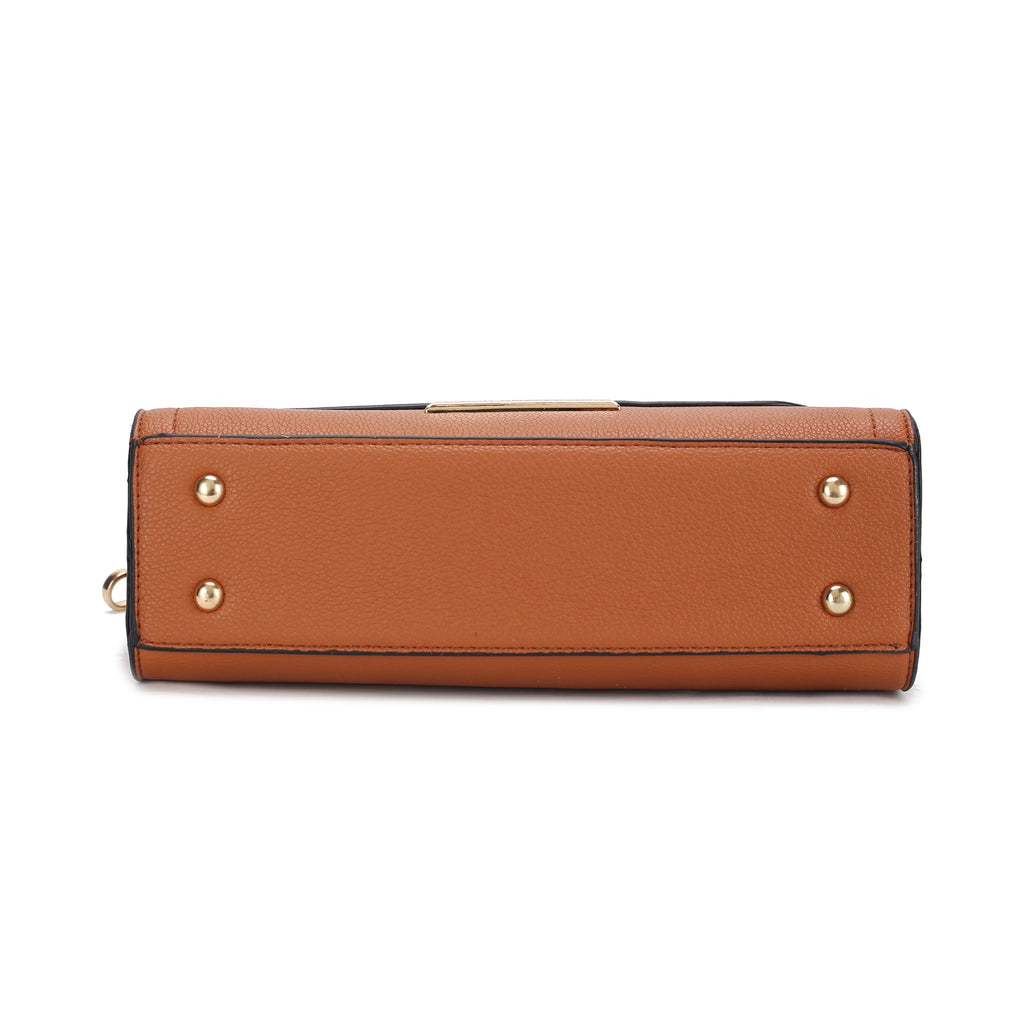 Croco Embossed Vegan Leather Shoulder Bag Z474424