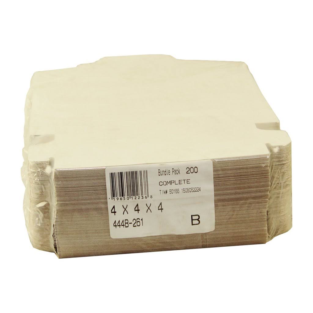 White Bakery Box, 4 x 4 x 4 inch J155