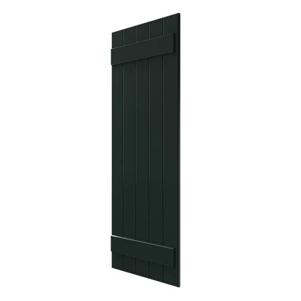 Black Composite Board-n-Batten Shutters K799131