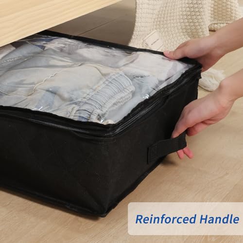 Grey 4 Pack Foldable Underbed Storage Bags Z54547