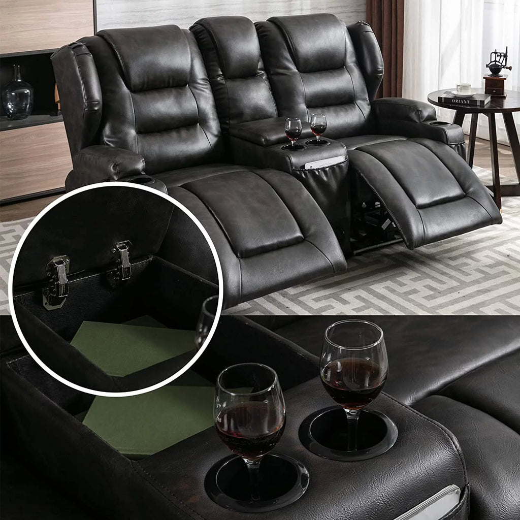 Electric Power Recline Sofa with Console I47290