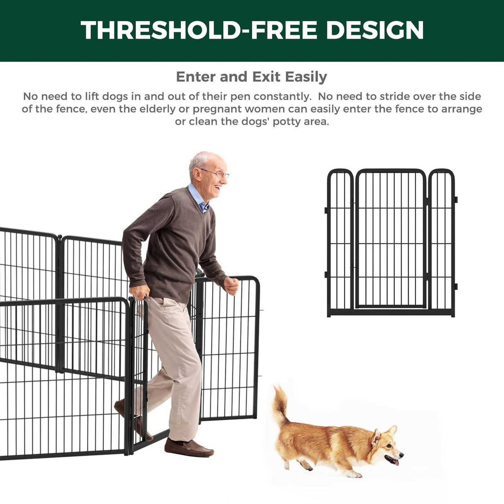 24 inch Dog Playpen with Silicone Foot Pads N823720