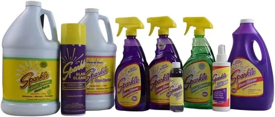 Ammonia-Free Glass Cleaner Spray Bottle Pack of 3 U9911