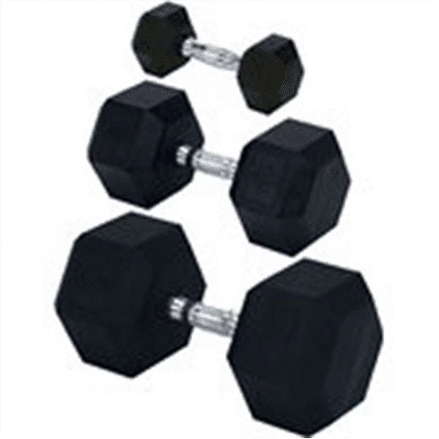 Rubber Encased Solid Hex Dumbbell D6333