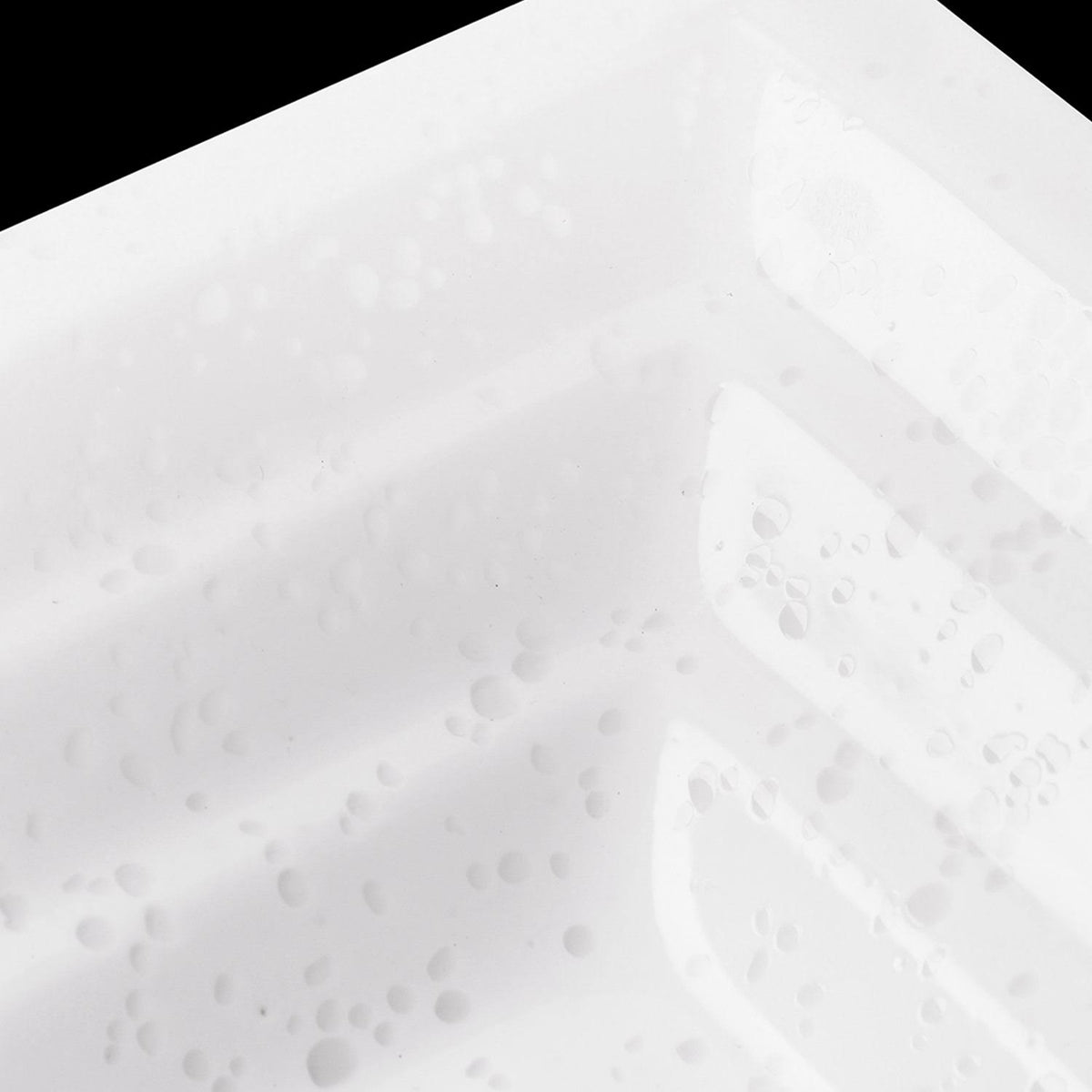 White/Clear Glass Large Square Sink S159