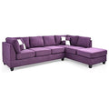 Purple Microsuede Sectional O561