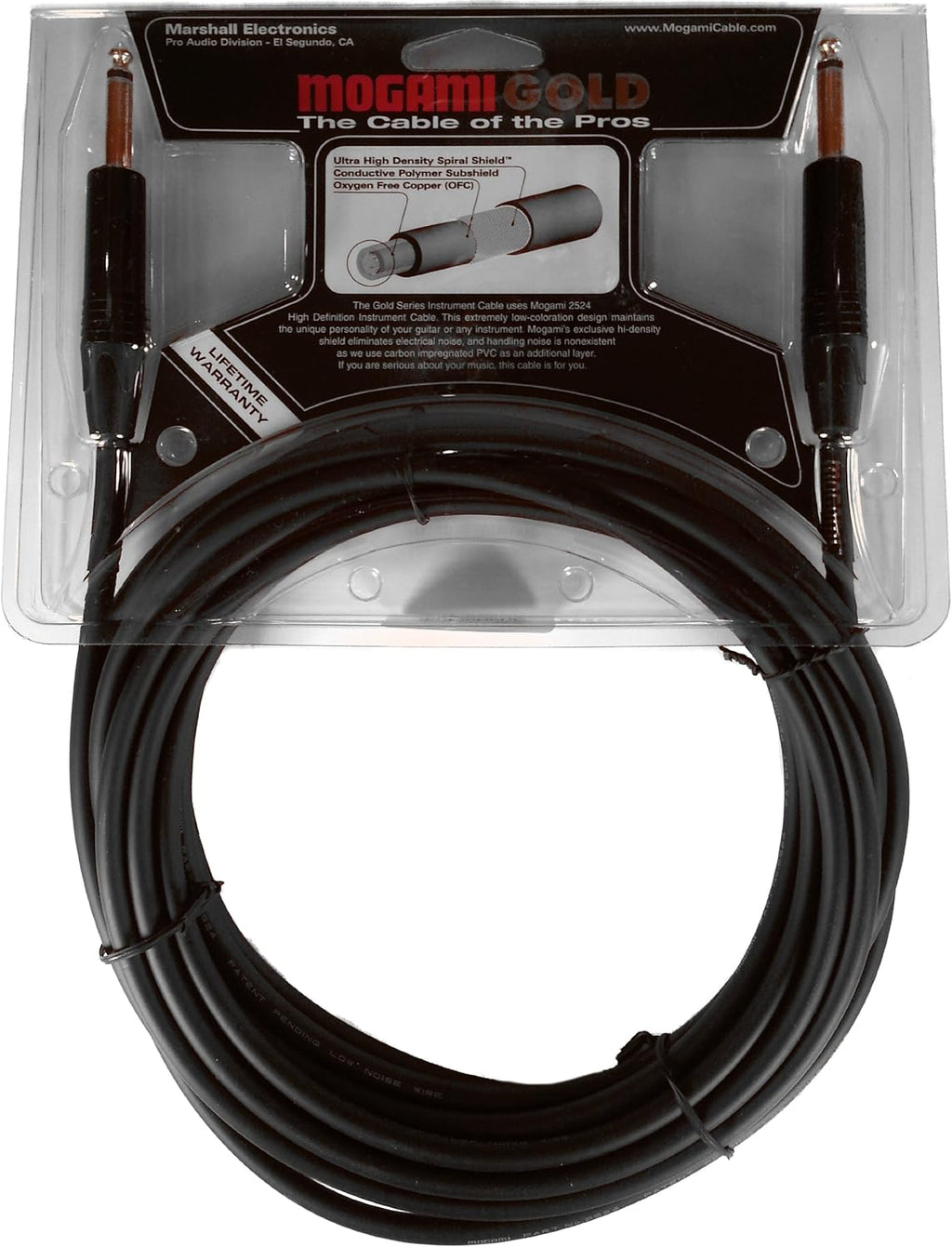 10 Foot Pack of 2 Guitar Instrument Cable N569