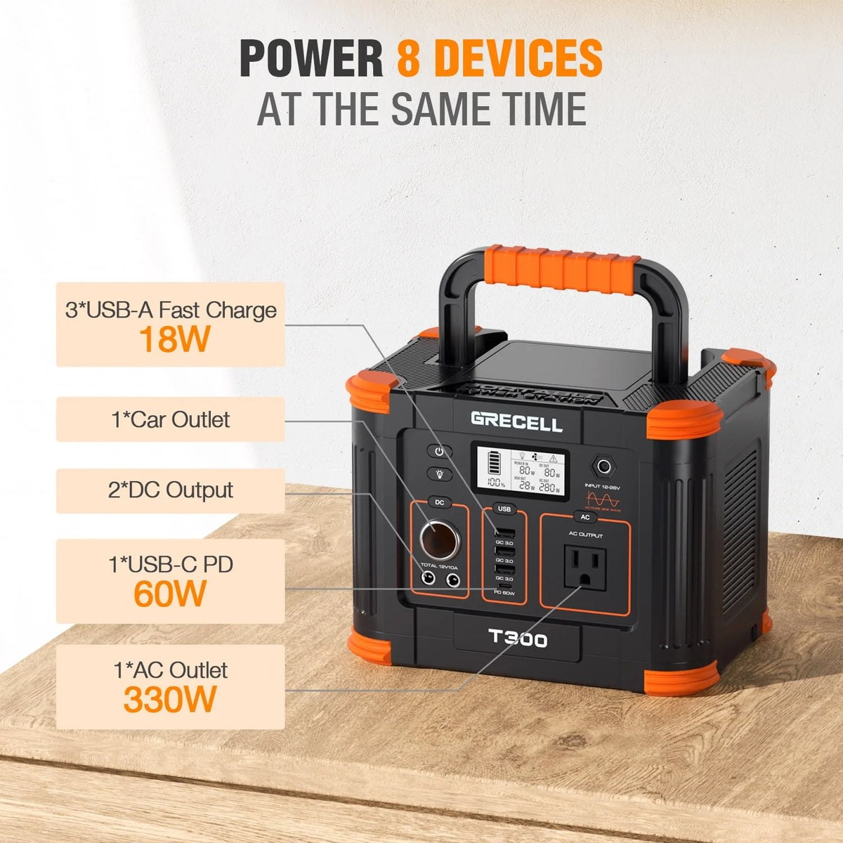 300W 288Wh Portable Power Station Z876