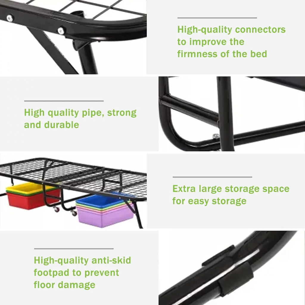 Folding Guest Bed with 4 inch Mattress Twin Size X529564