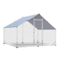 Large Walk-in Metal Chicken Coop with Waterproof Cover Q50542