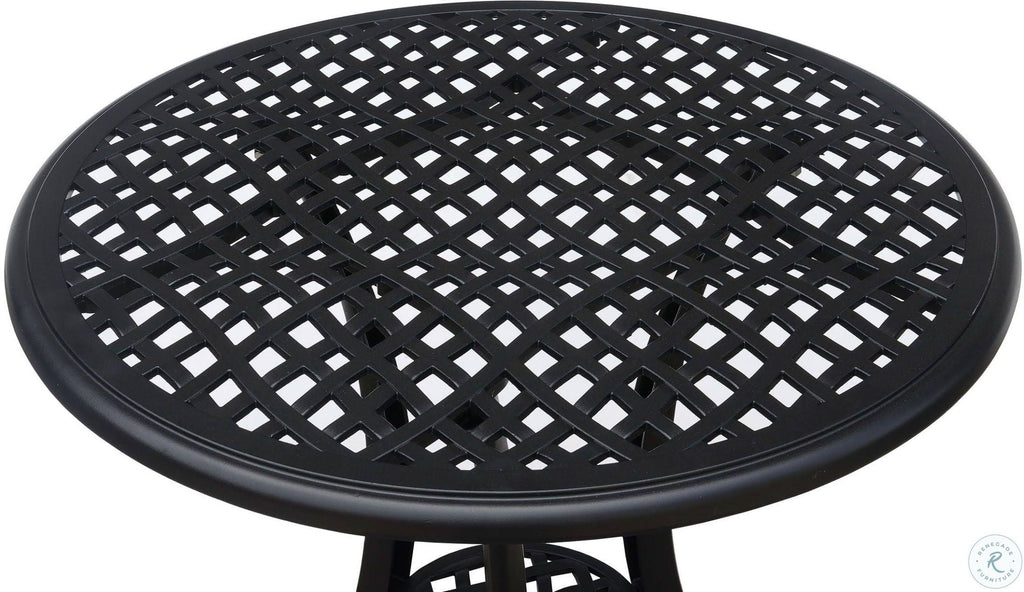 Black Bistro Table Set X7450