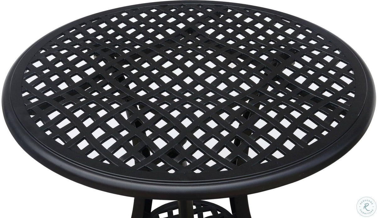 Black Bistro Table Set X7450