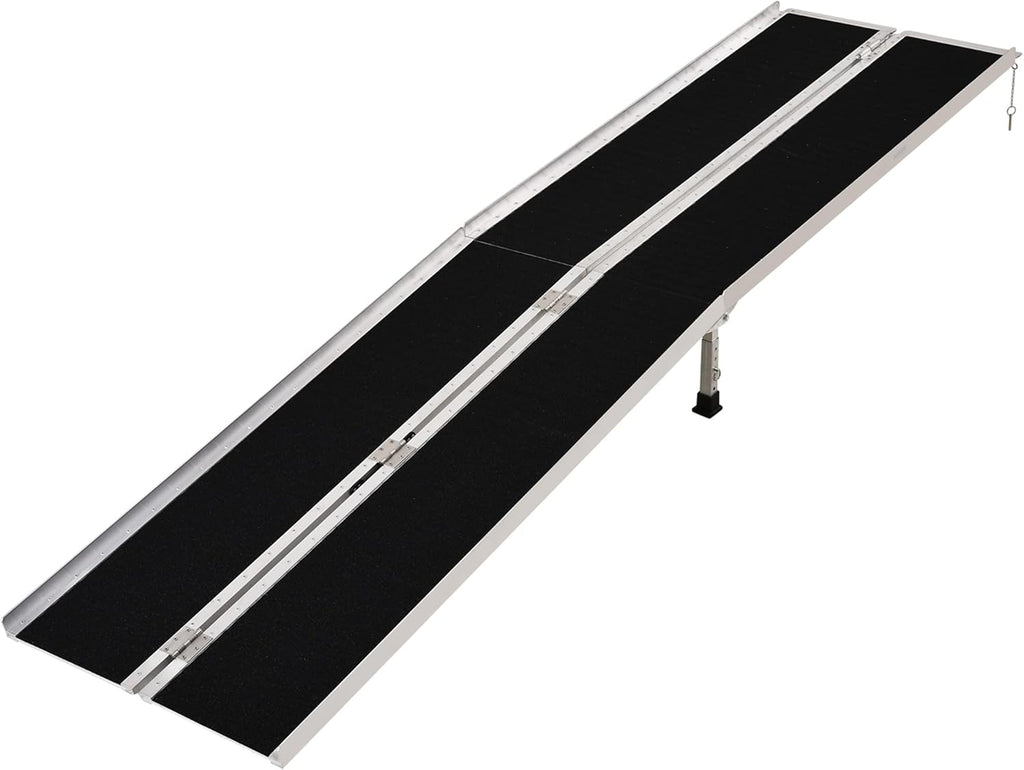 Aluminum Portable Skidproof PVC Carpeted Folding Wheelchair Ramp K717286