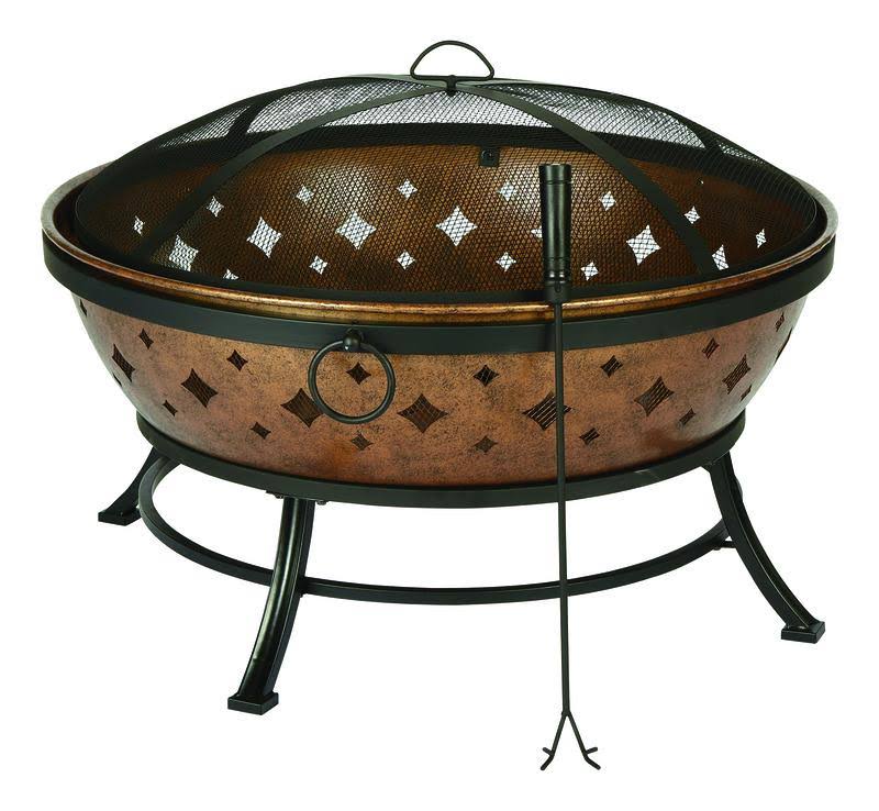 22.4 in. H x 35.8 in. W x 22 in. D Steel Wood Fire Pit U535