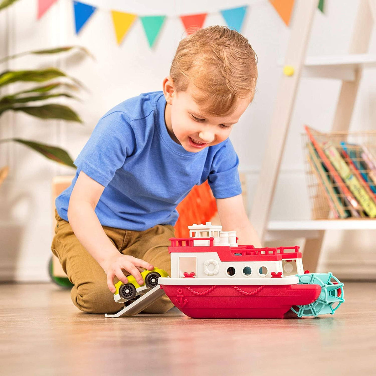 Floating Bath Toy Boat with Cars 3 pc J24570