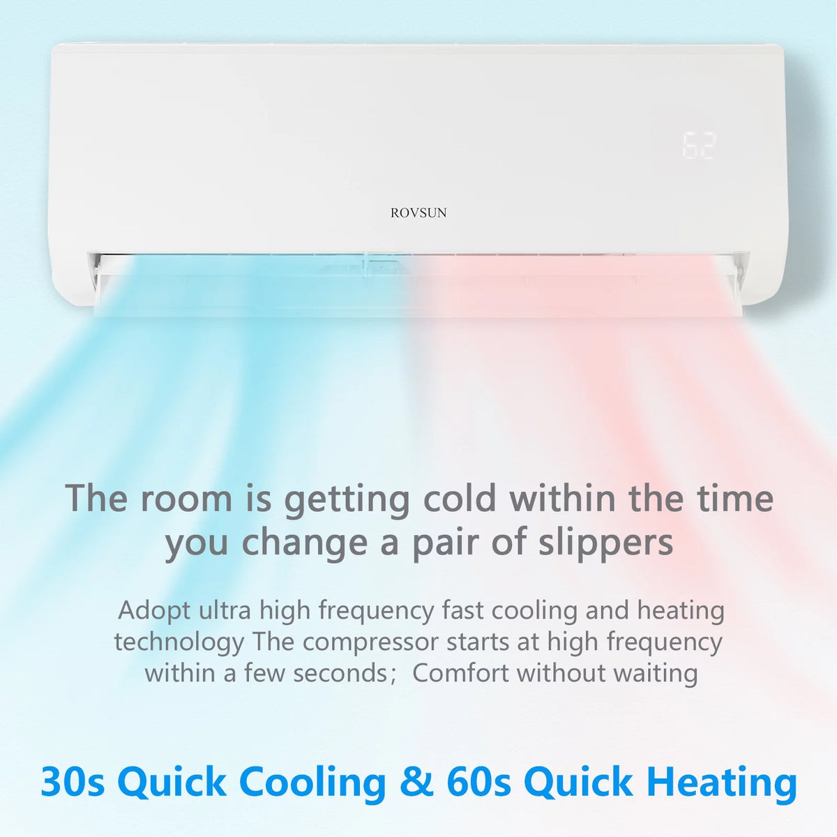 9,000 BTU Mini Split AC/Heating System with Inverter U6946