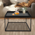 Black Metal Tray End Table Y730