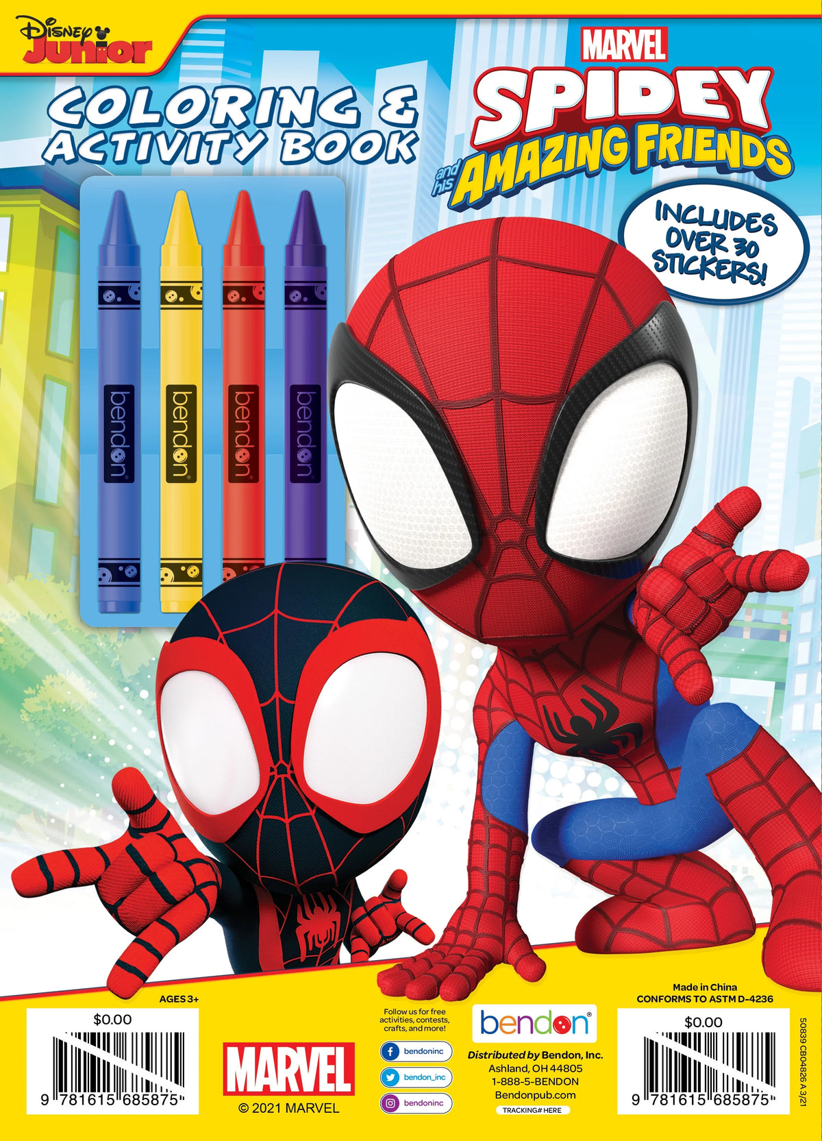48 Page Coloring Book With 4 Crayons, Paperback X73310