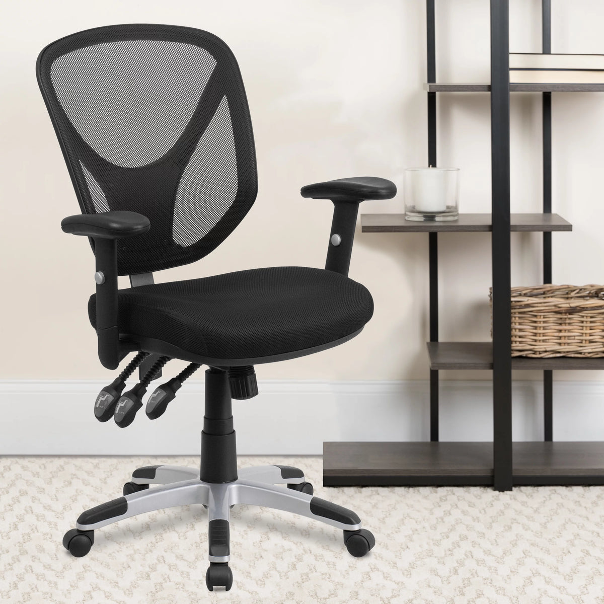Black Mesh Ergonomic Task Office Chair Y193610