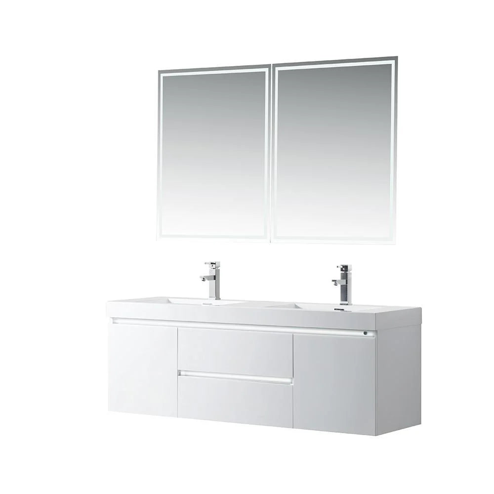 60 in. Double-Sink Wall-Hung Vanity With Resin Top P950385