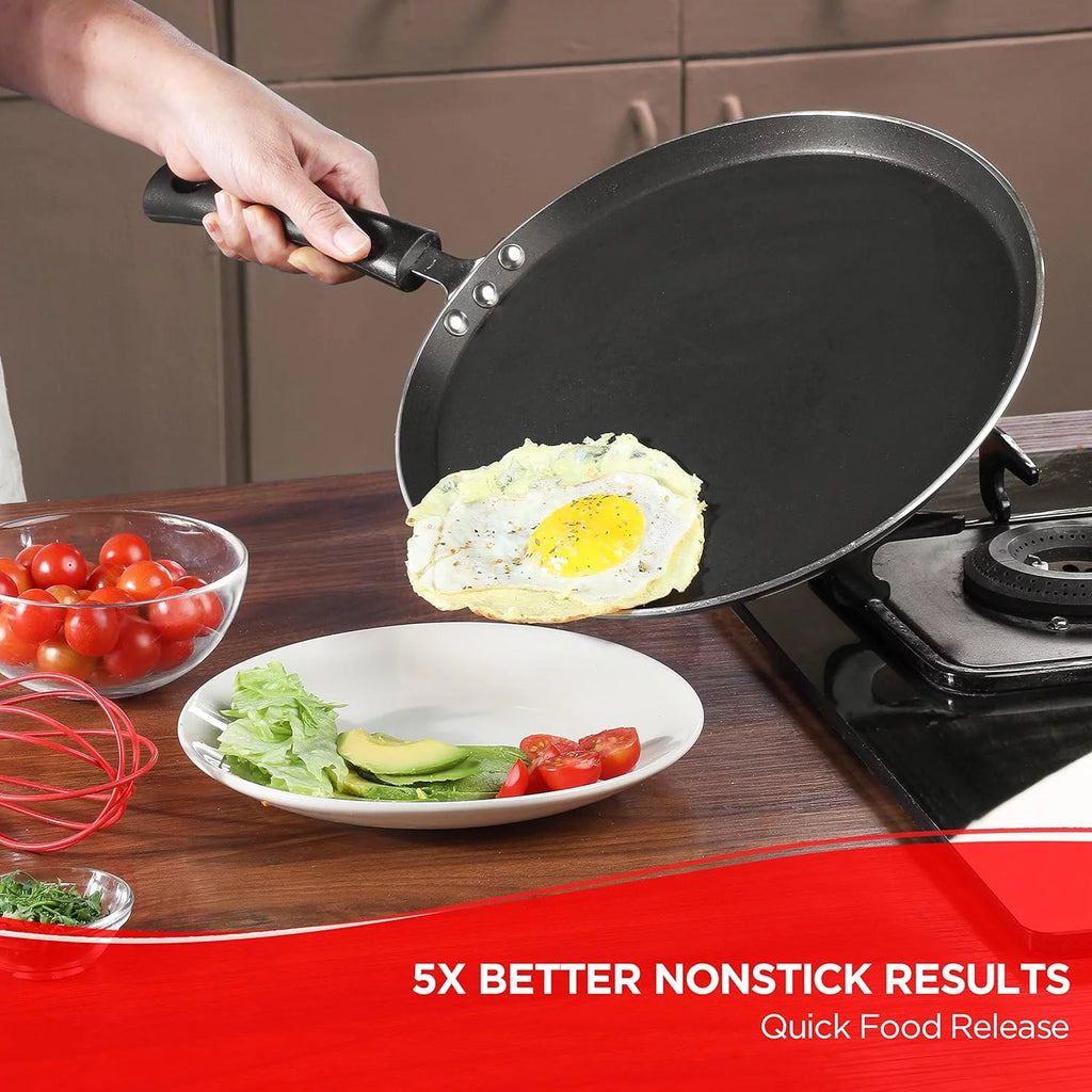 10" Non-Stick Flat Dosa Tawa Griddle A434
