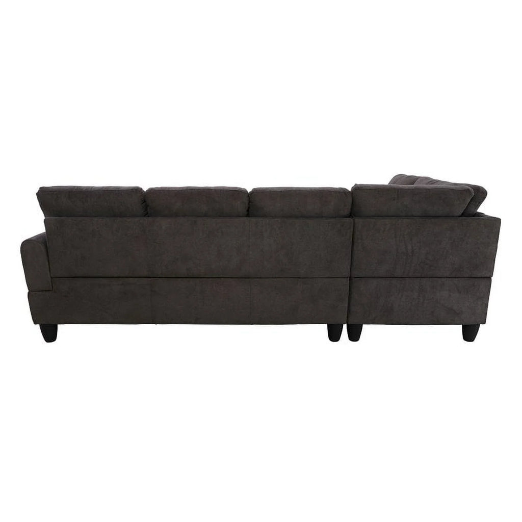 Linen Fabric Sectional Sofa Set in Dark Brown C499132