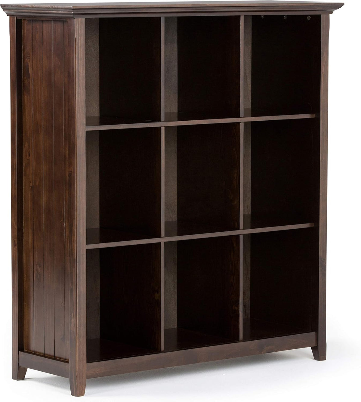 Black Solid Wood 9 Cube Bookcase with 9 Shelves W11686