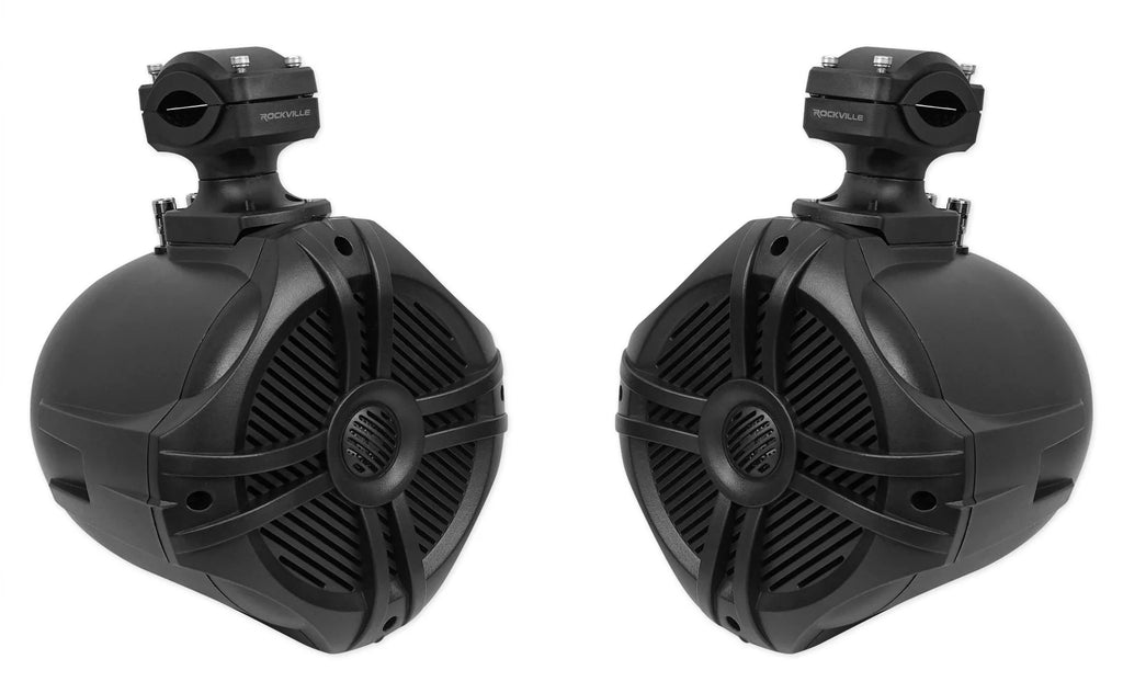 6.5 Black Marine Wakeboard Tower Speakers with Covers Q62174