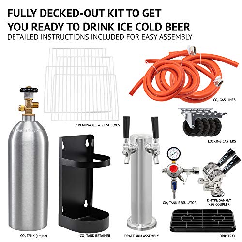 Full Size Dual Tap Draft Beer Dispenser F35829