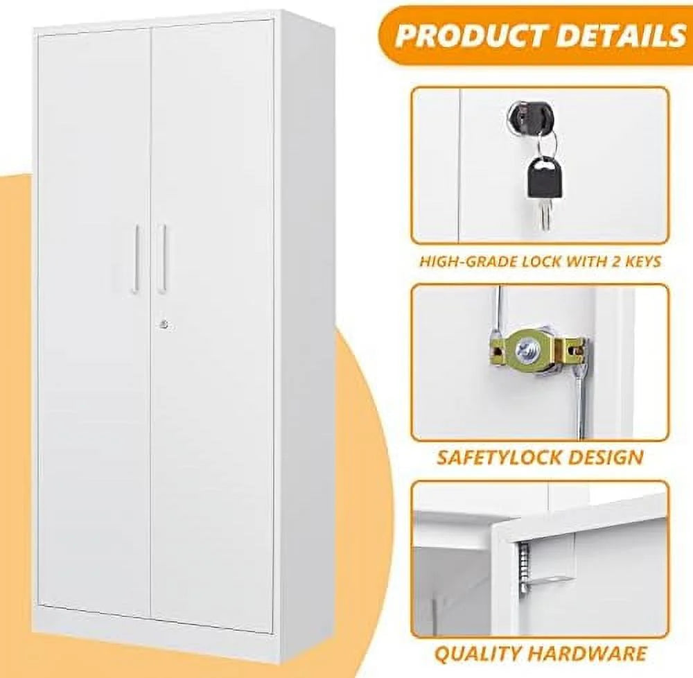 Lockable Metal Lateral File Cabinet with Drawer D594