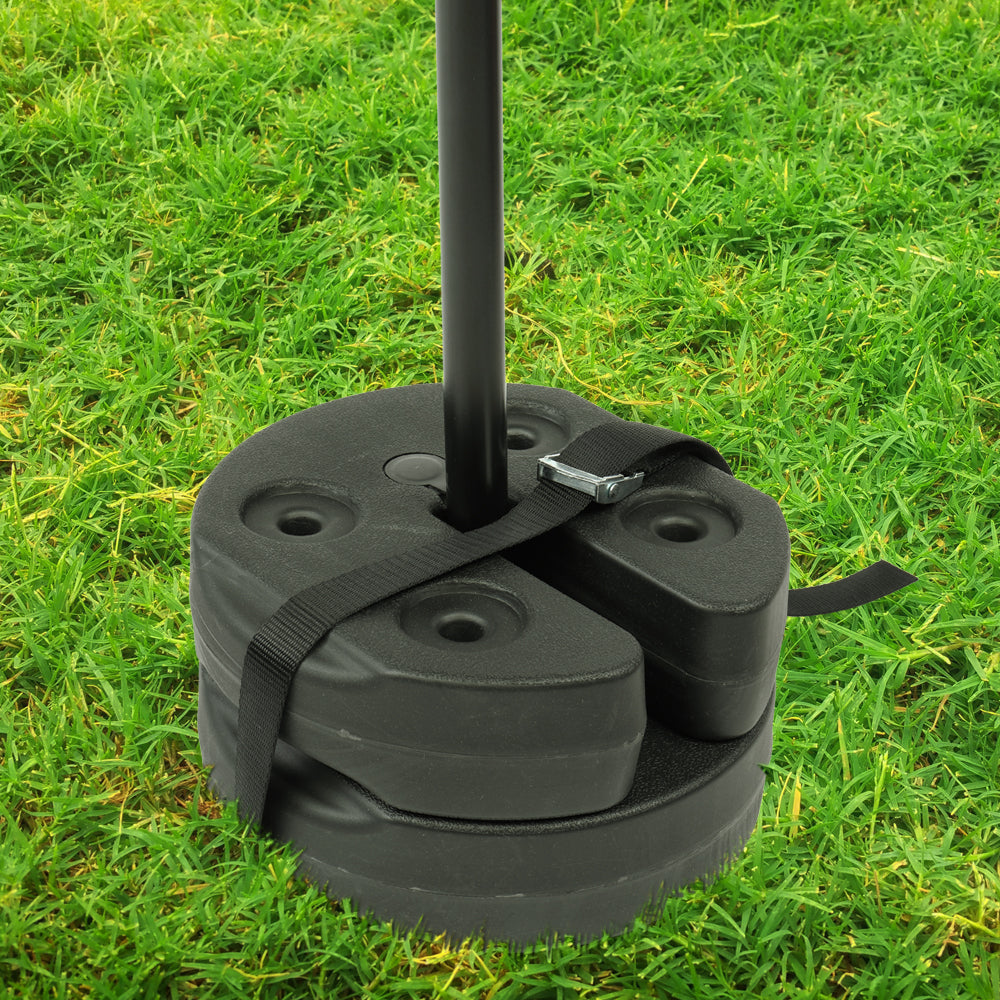 4 Pieces Black Tent Shade Canopy Water Fillable Weight Plates D616