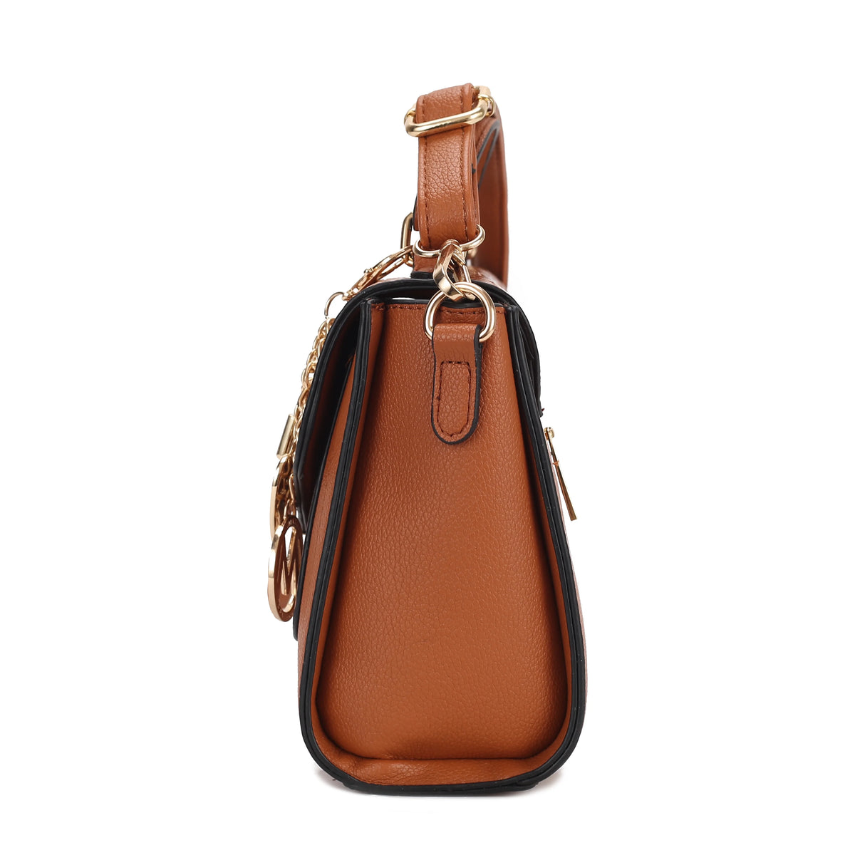Croco Embossed Vegan Leather Shoulder Bag Z474424