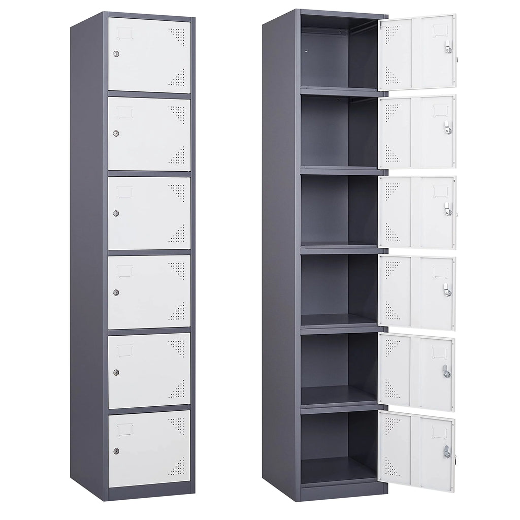 Metal Locker with 6 Doors W492