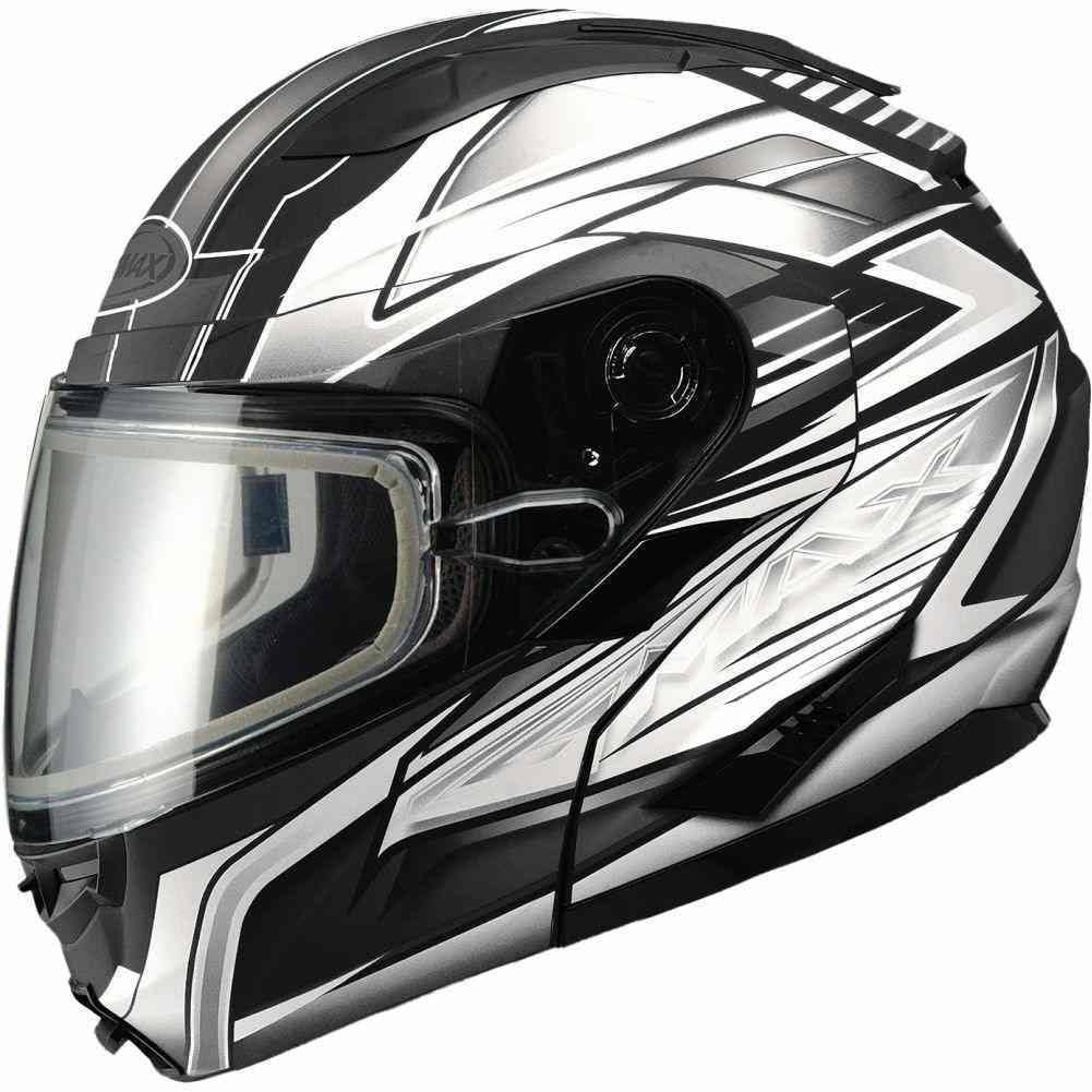 Matte Black White Modular Snow Helmet T174520
