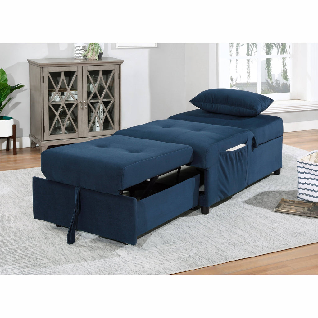 Grey Upholstered Futon Chair N389333