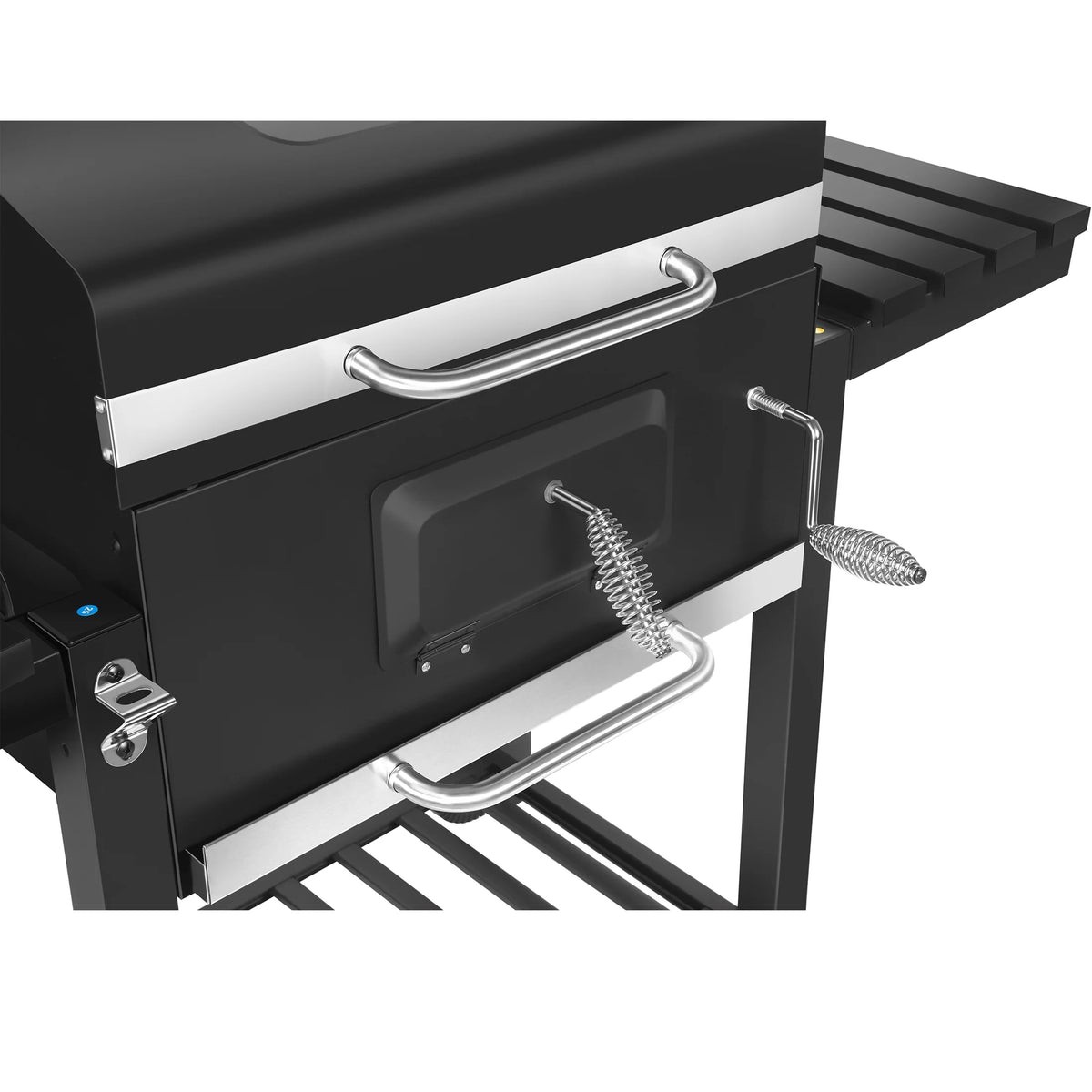 24-inch Charcoal BBQ Grill with 2 Folding Side Shelves K79331