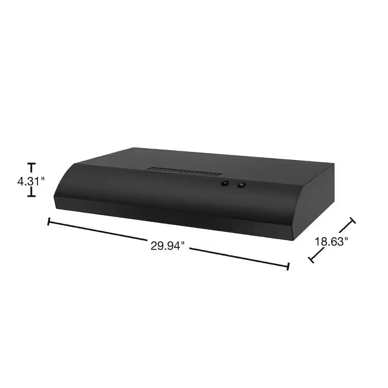Black Under Cabinet Range Hood S713015