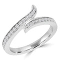 0.33 CTW Round Diamond Semi-Eternity Wedding Band Ring in 14K White Gold C82005