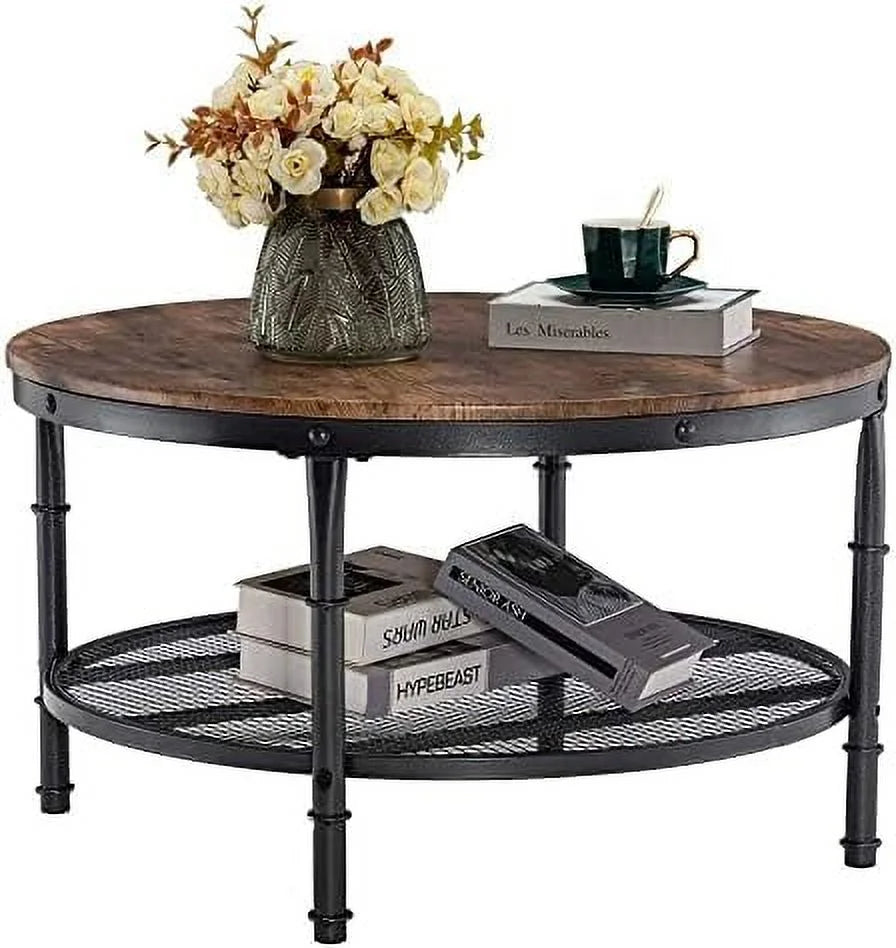 Round Coffee Table with Metal Z251