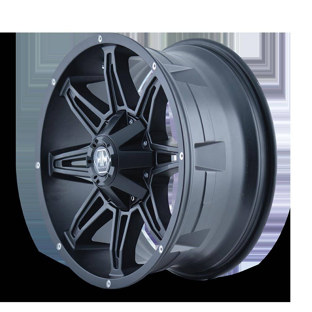 Matte Black 22x9.5 8x6.5 / 8x170 -6mm Wheel X3505