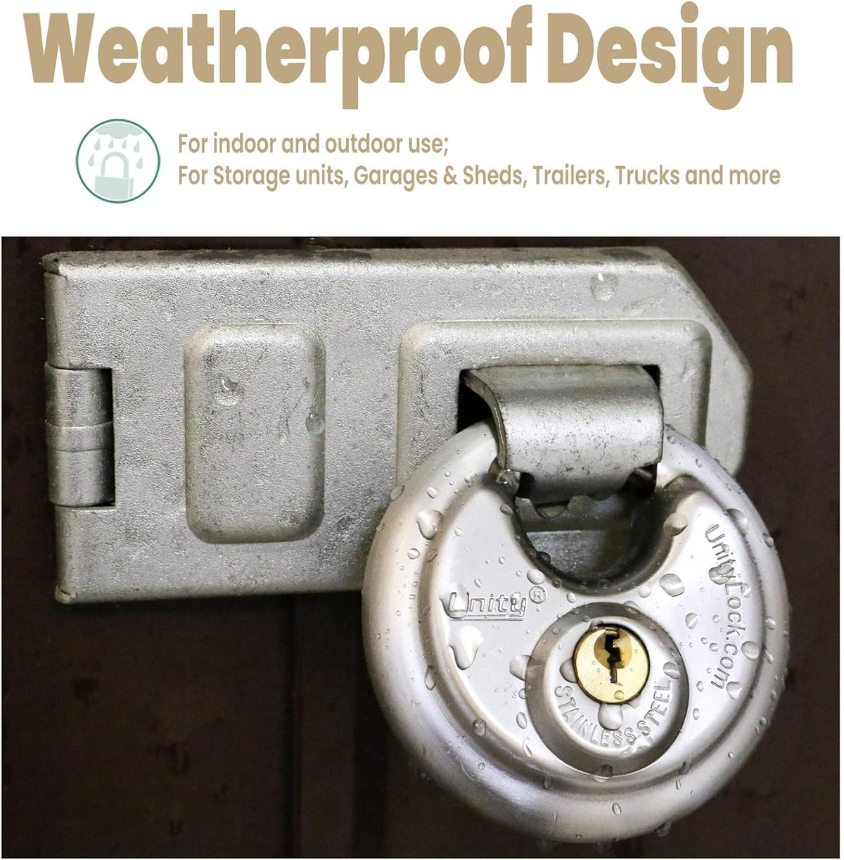 Stainless Steel Disc Padlock, Same Key Open, 2-3/4" (70mm), 12 A8217