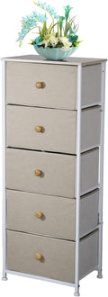5 Drawer Vertical Fabric Storage Dresser D9492