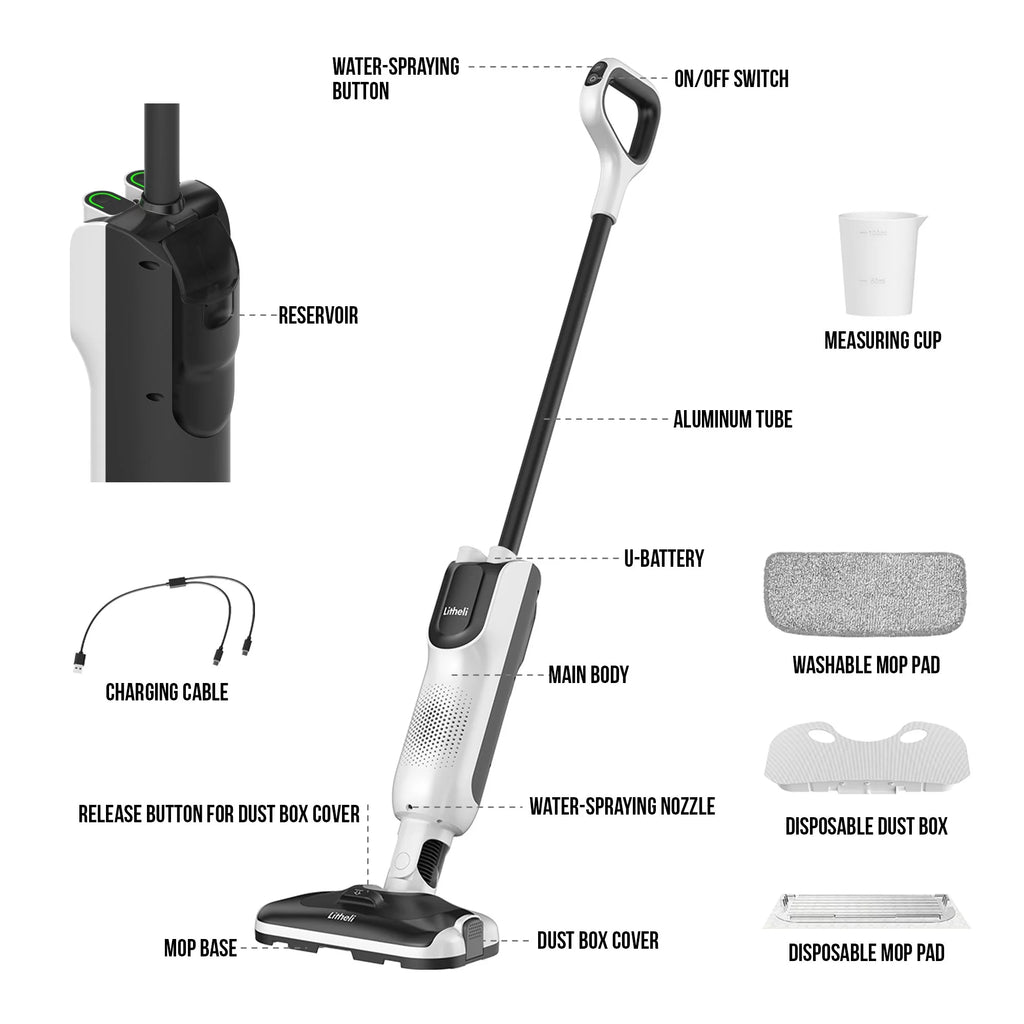 Cordless 2-in-1 Hard Floor Stick Vacuum Mop Cleaner P30420